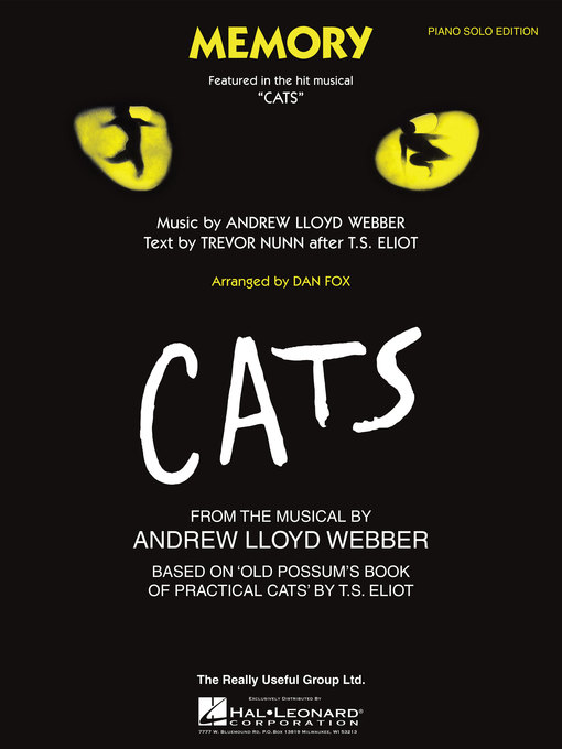 Title details for Memory (From Cats) Sheet Music by Andrew Lloyd Webber - Available